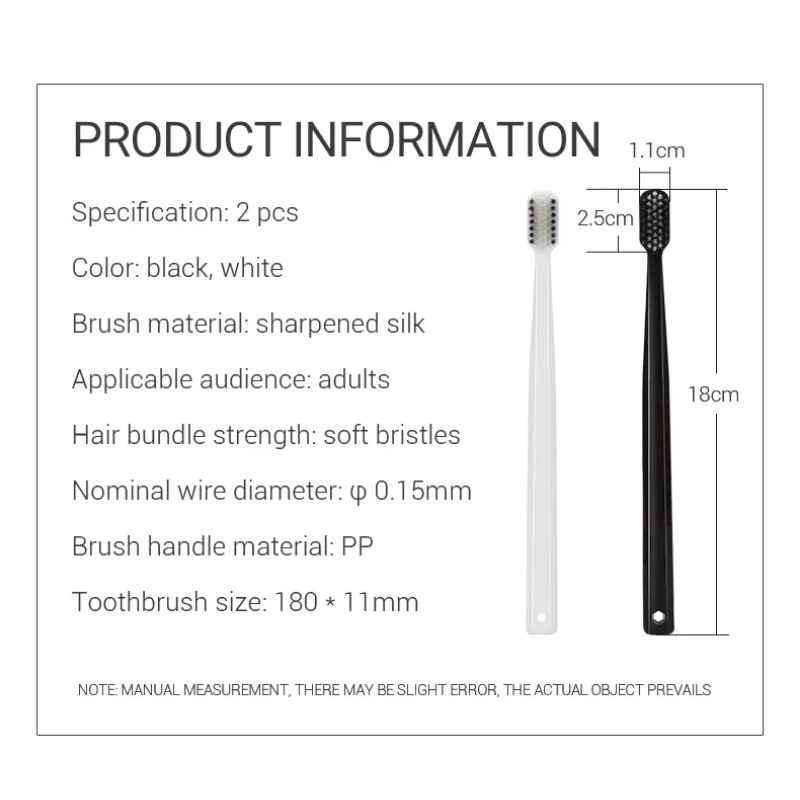Bamboo Toothbrush - 2-10PC แปรงสีฟันถ่านไม้ไผ่เป็นมิตรกับสิ่งแวดล้อมขนแปรงนุ่มสีดำและสีขาวชุดสำหรับผู้ใหญ่ชุดดูแลสุขอนามัยทางทันตกรรมสำหรับผู้ชายและผู้หญิง