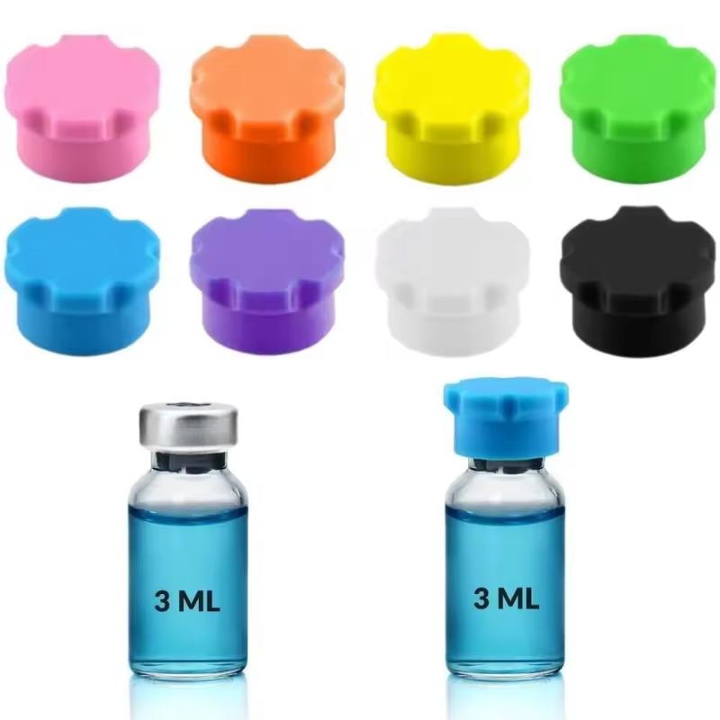 Reusable Bottle - ฝาปิดขวดแก้วซิลิโคนกันลื่นแบบใช้ซ้ำได้ 8 ชิ้น ป้องกันการรั่วซึม เกรดอาหาร สำหรับขวดอินซูลิน
