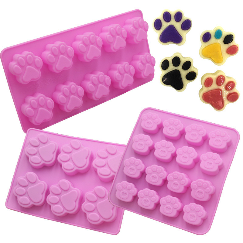 Eco Soap - Cat Claw รูปร่างช็อกโกแลตซิลิโคนแม่พิมพ์ DIY เบเกอรี่เค้กตกแต่งแม่พิมพ์พุดดิ้งเยลลี่สบู่แม่พิมพ์หยดกาวแม่พิมพ์ถาดน้ําแข็ง