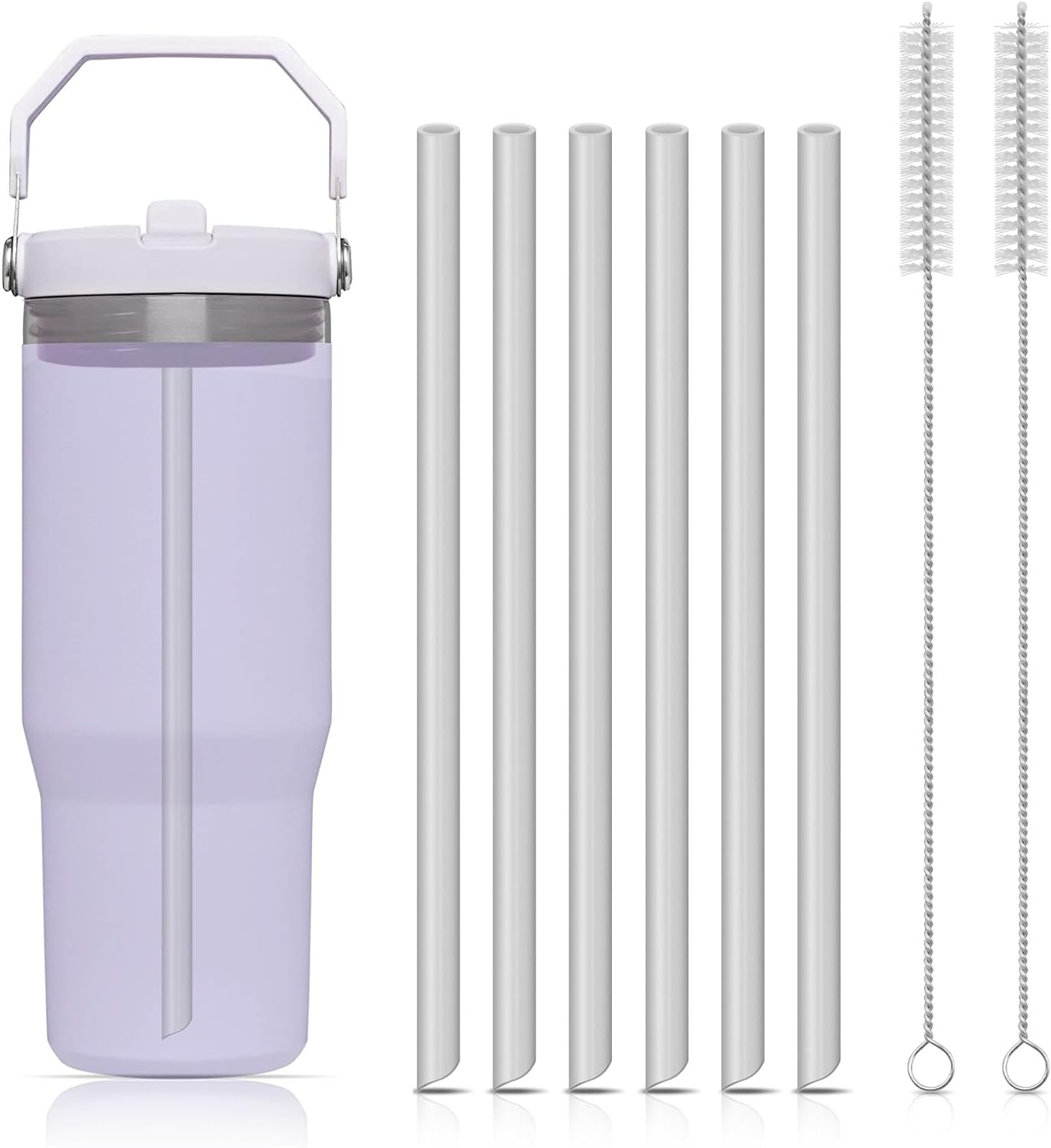 6pcs หลอดดูดแบบใช้ซ้ําได้หลอดพ - Reusable Straw บทวิจารณ์และราคา