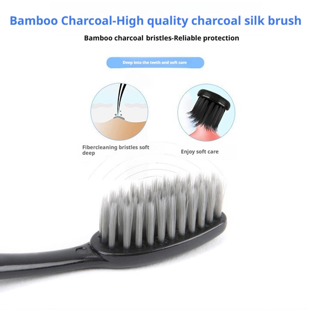 แปรงสีฟันถ่านไม้ไผ่ ขนแปรงนุ่ม - Bamboo Toothbrush บทวิจารณ์และราคา