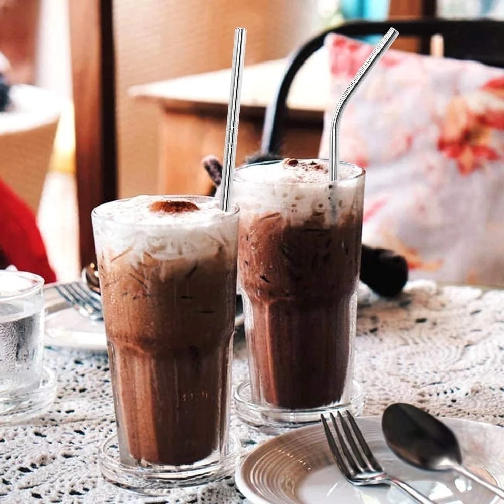 100Pcs สแตนเลสสตีลความทนทานดื่ - Reusable Straw บทวิจารณ์และราคา