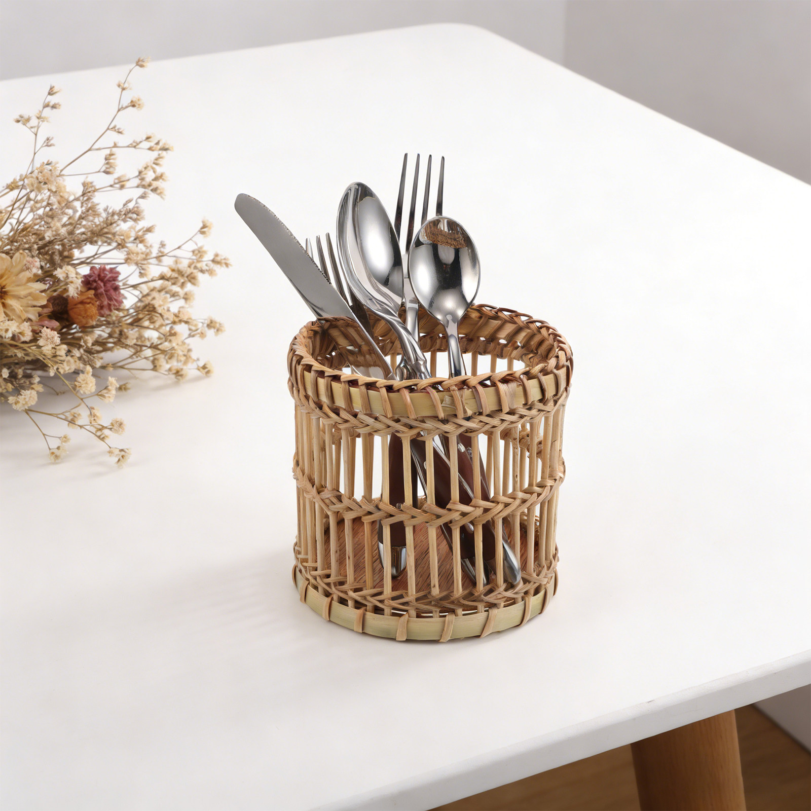 ที่วางเครื่องครัวไม้ไผ่ กล่องจ - Bamboo Cutlery บทวิจารณ์และราคา