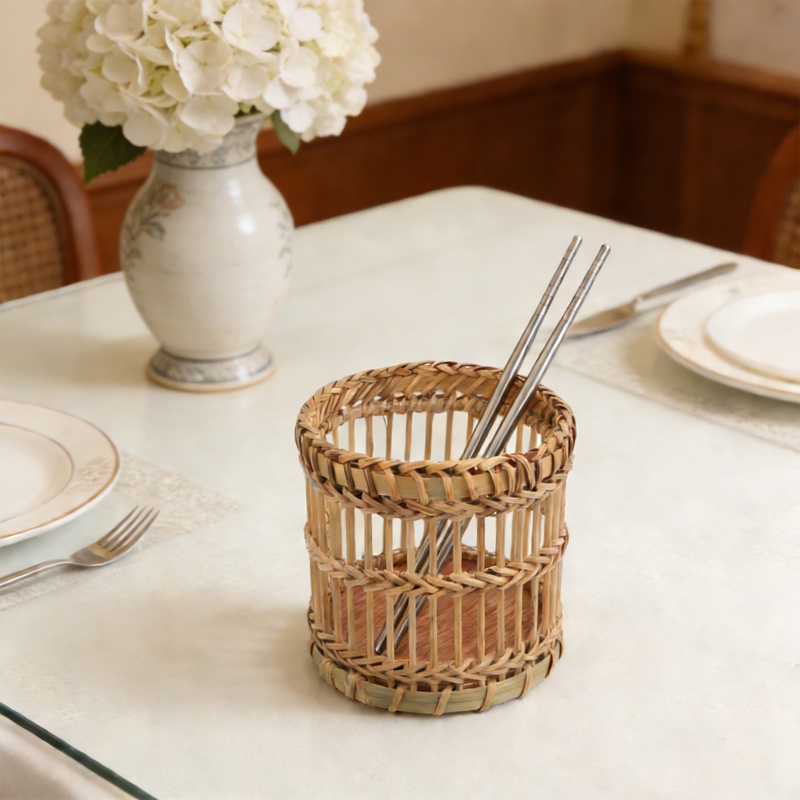 ที่วางเครื่องครัวไม้ไผ่ กล่องจ - Bamboo Cutlery บทวิจารณ์และราคา