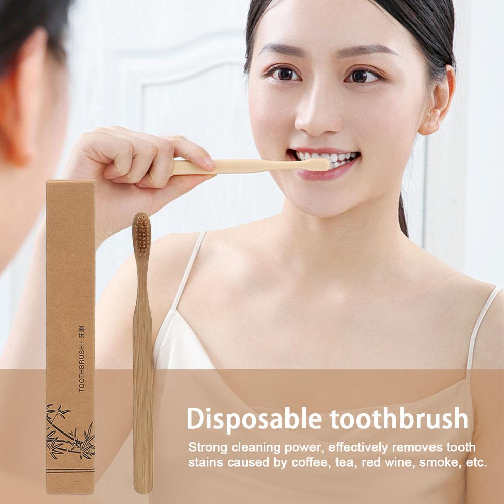 1-100 ชิ้น แปรงสีฟันถ่านไม้ไผ่ - Bamboo Toothbrush บทวิจารณ์และราคา