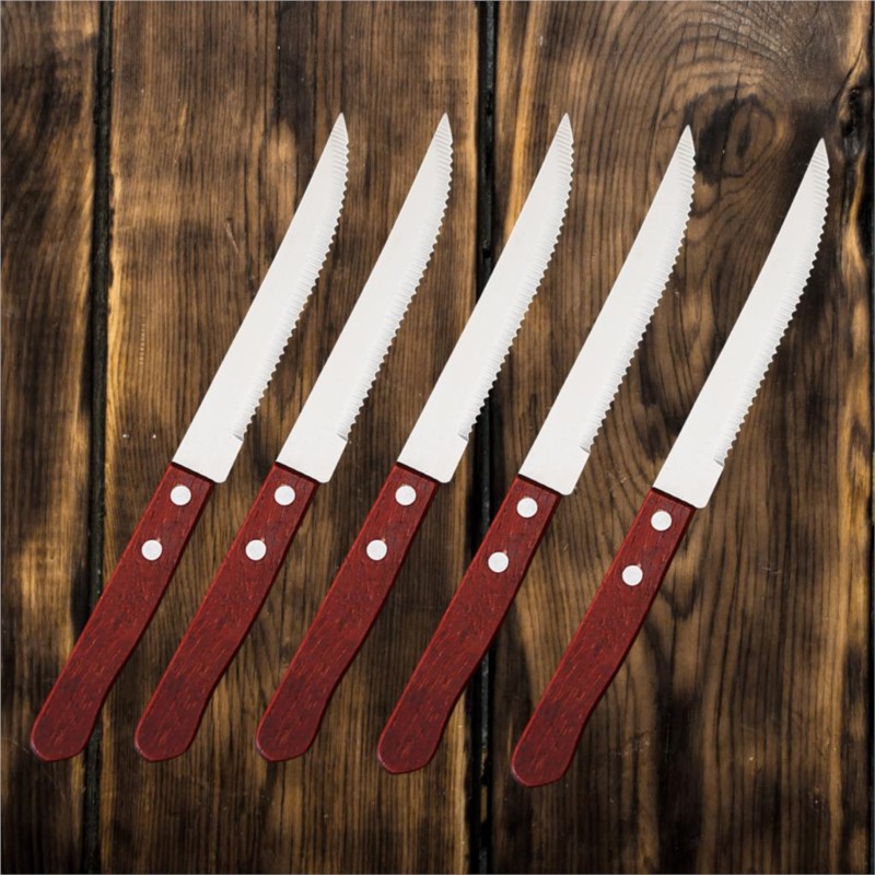 1-20 ชิ้นสแตนเลสสตีลมีดสเต็กไม - Bamboo Cutlery บทวิจารณ์และราคา