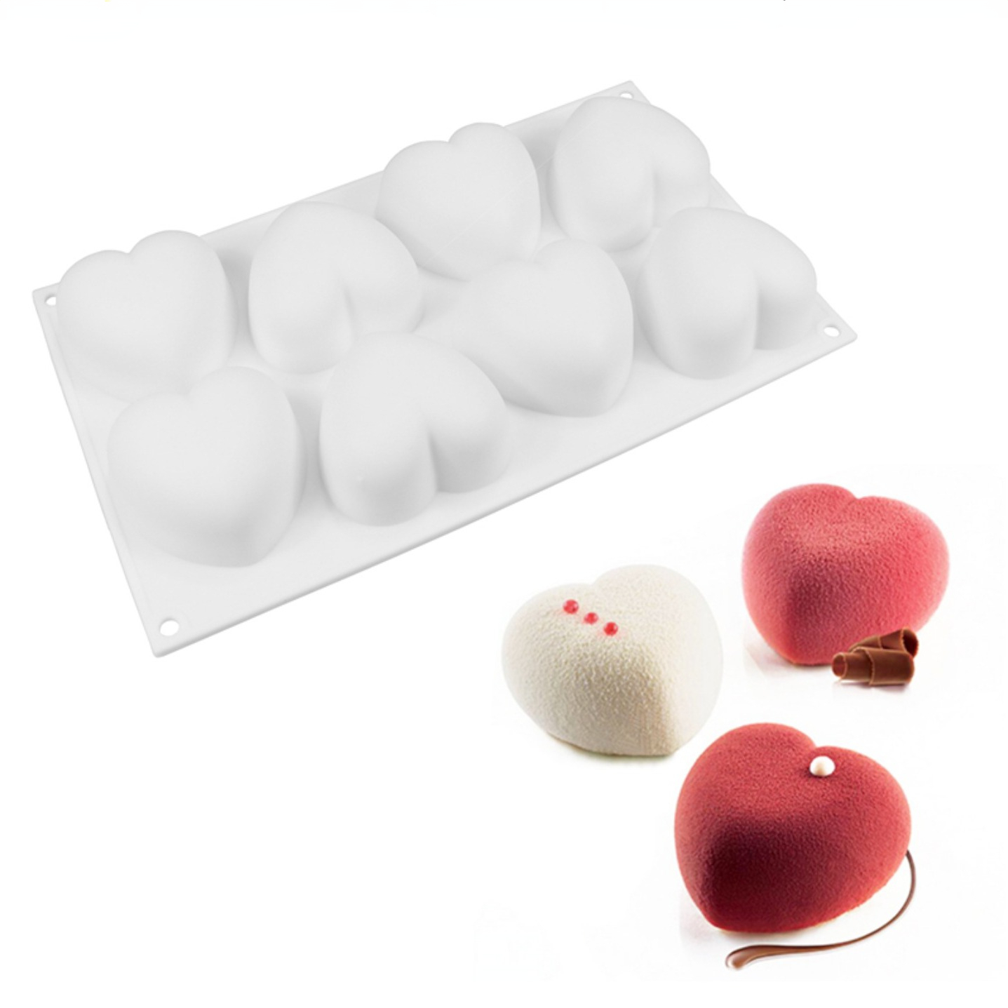Love Heart ซิลิโคนสบู่แม่พิมพ์ - Eco Soap บทวิจารณ์และราคา