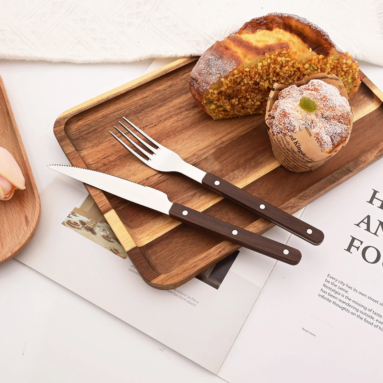 5/20 ชิ้นเลียนแบบไม้เงินชุดอาห - Bamboo Cutlery บทวิจารณ์และราคา