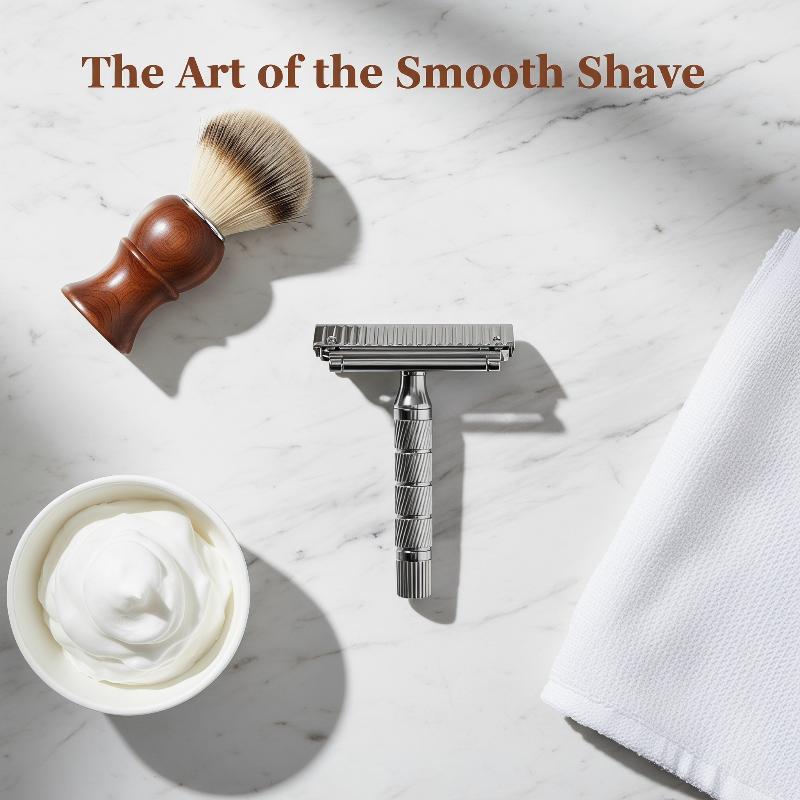 มีดโกนหนวดแบบใบมีดเดี่ยวสีดำด้ - Safety Razor Handle บทวิจารณ์และราคา