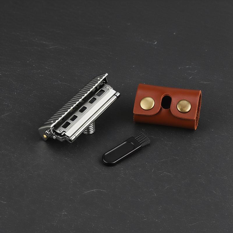 มีดโกนหนวดแบบใบมีดเดี่ยวสีดำด้ - Safety Razor Handle บทวิจารณ์และราคา